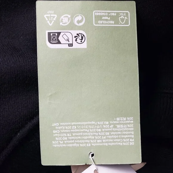 H&M Women Small Pearl Beaded Heavy Cotton Black Sweatshirt NWT - Picture 11 of 11